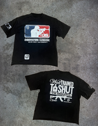 Overshooters Gun Range Faded Raw Hem T-Shirt