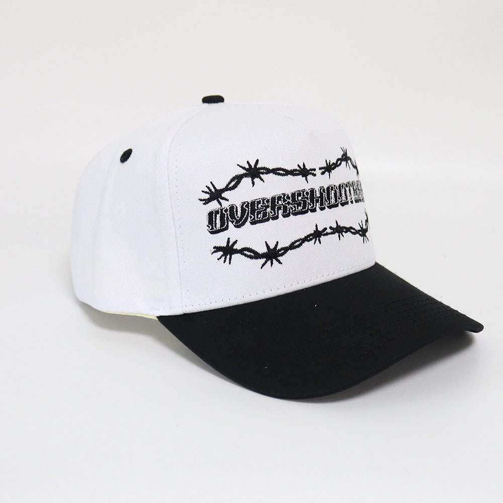 Overshooters Barbed Wire A-Frame Baseball Hat - White/Black