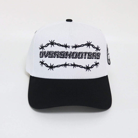 Overshooters Barbed Wire A-Frame Baseball Hat - White/Black