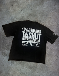 Overshooters Gun Range Faded Raw Hem T-Shirt