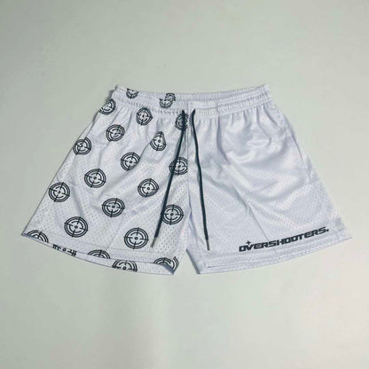 Scoped In Shorts (Mid Thigh Cut) - White/Black