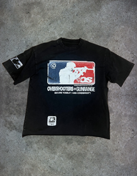 Overshooters Gun Range Faded Raw Hem T-Shirt