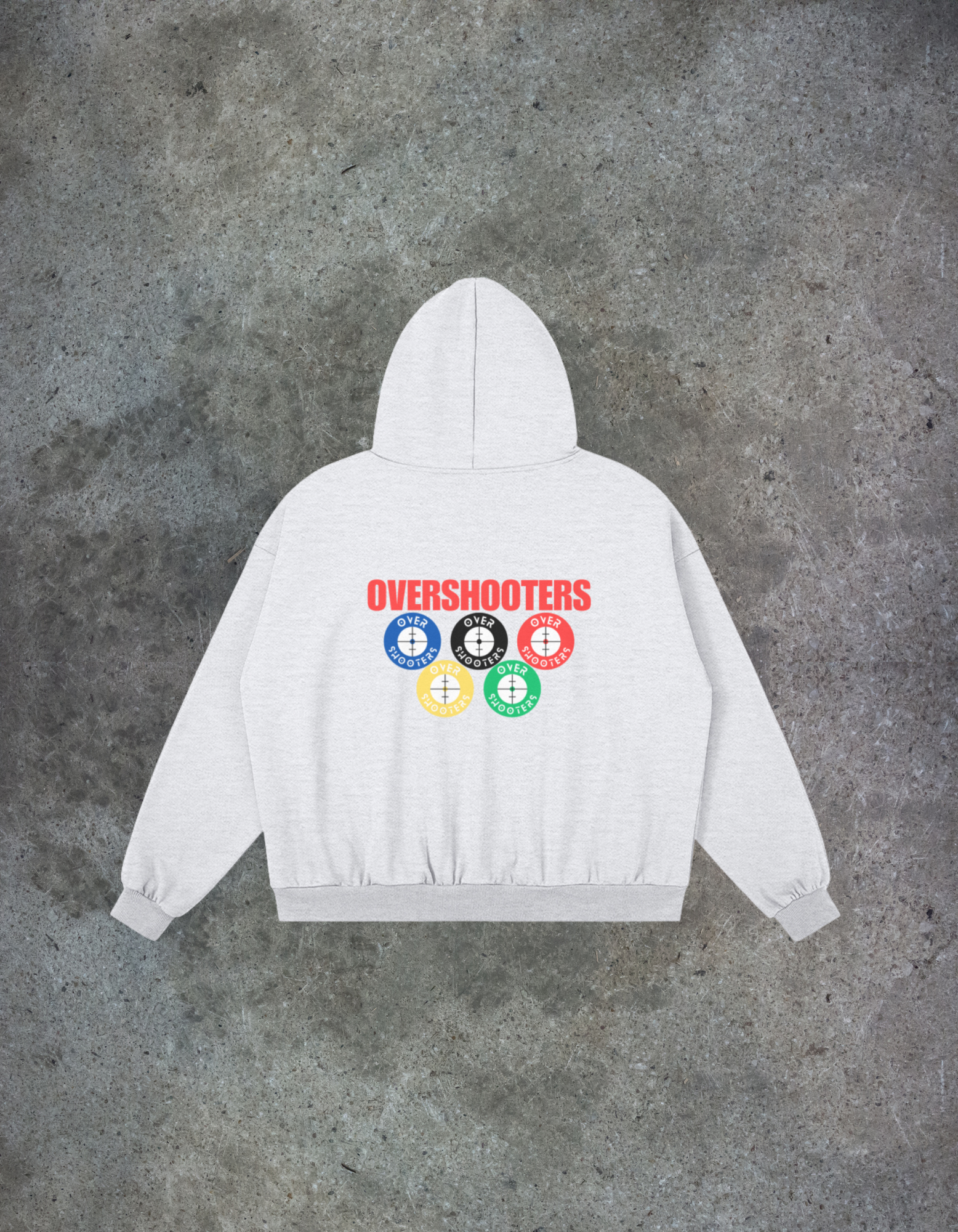 Overshooters Olympics Heavyweight Boxy Hoodie (Light Gray)