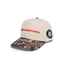 Overshooters Orange/Brown Duck Camo A-Frame Baseball Hat