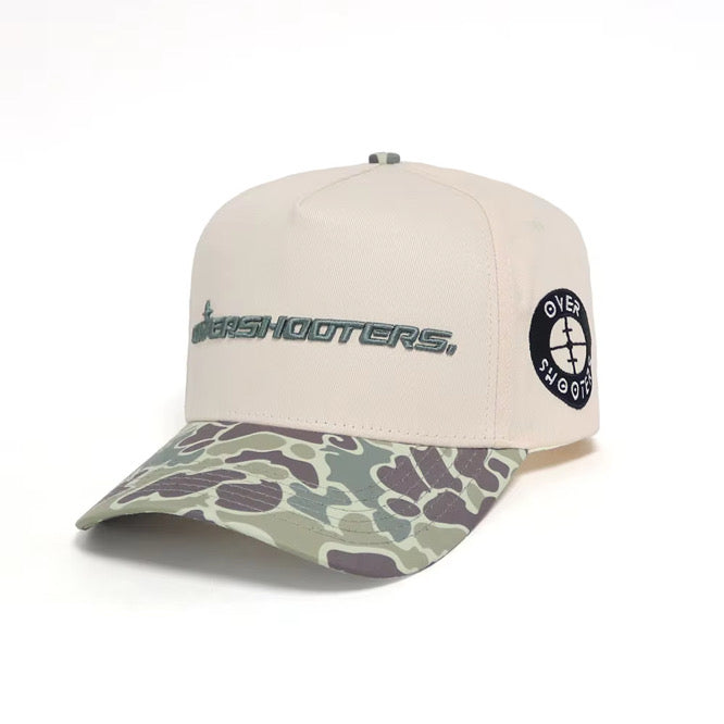 Overshooters Green/Brown Duck Camo A-Frame Baseball Hat