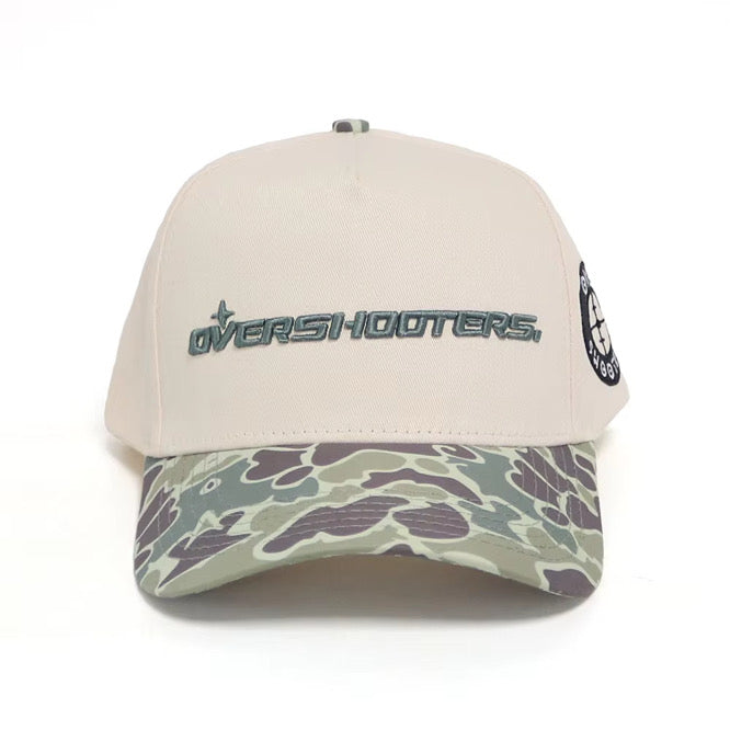 Overshooters Green/Brown Duck Camo A-Frame Baseball Hat