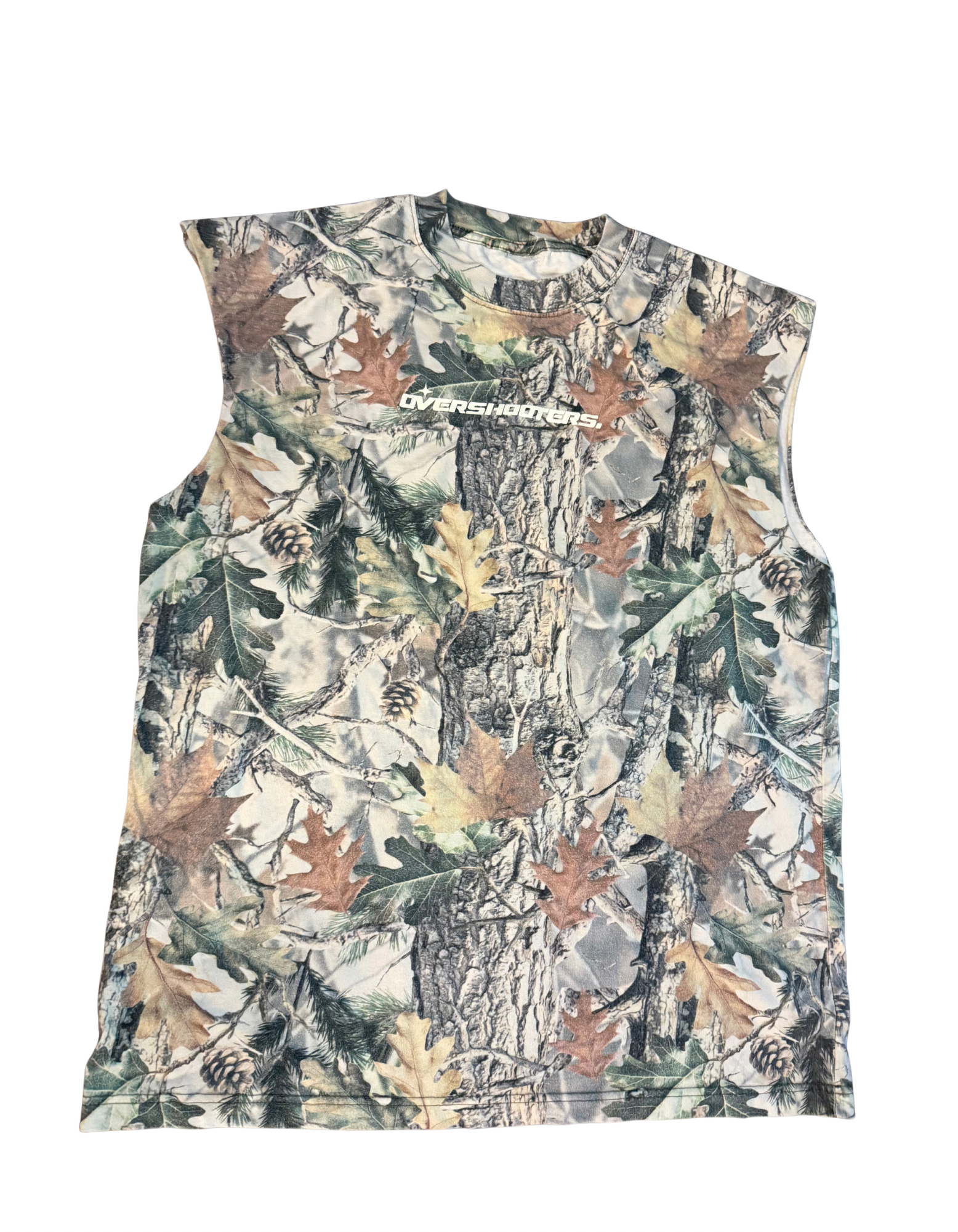 Vintage Wood Camo Cutoff T-Shirt