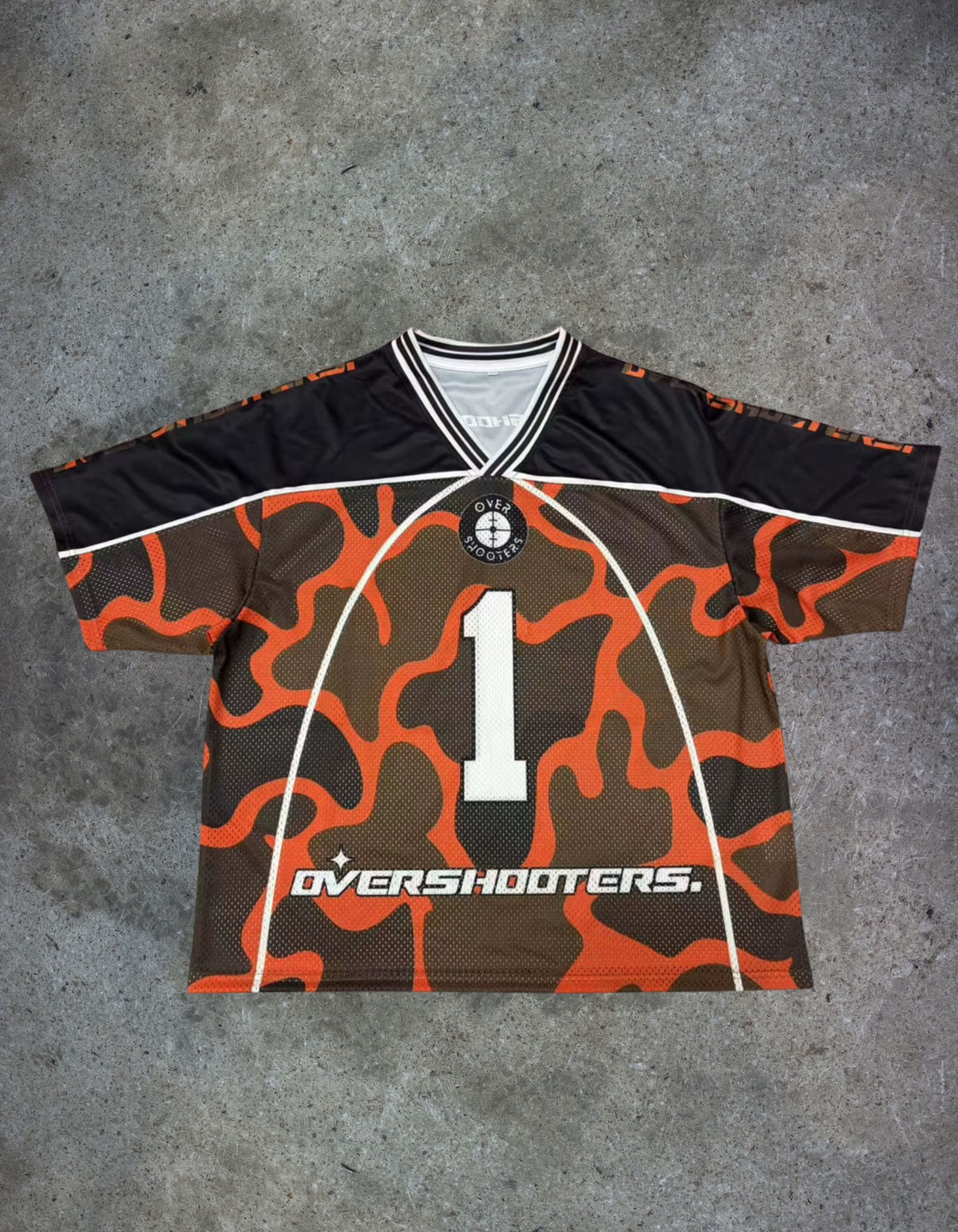 Overshooters Jersey - Black/Orange Duck Camo (Oversized)